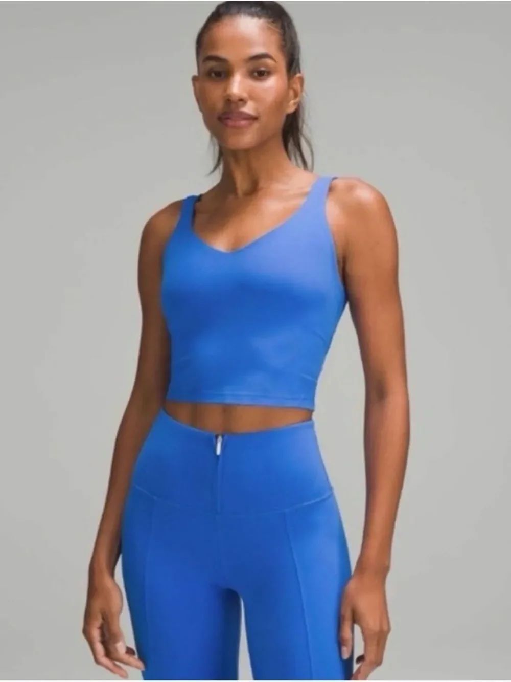 lululemon athletica align tank top Bright Blue V-Neck Crop Sports Bra